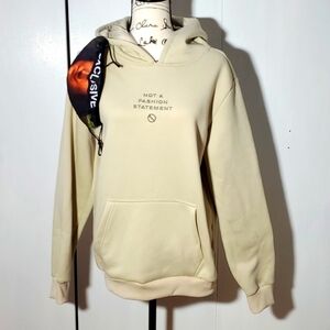 Reason- Womens Cream Hoodie W/ Mask Graphic Covid Sz.Small